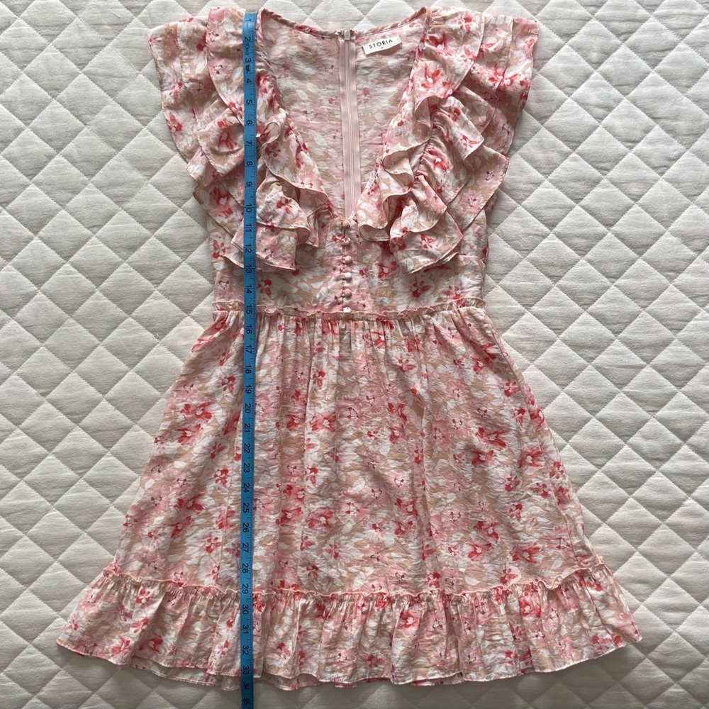 🌸 Storia, Prosecco Rosé Ruffled Mini Dress - Picture 16 of 16